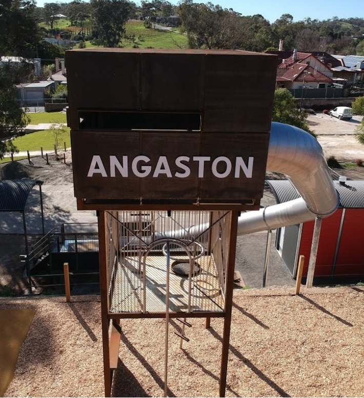 Angaston town sign - eastern gateway to Barossa and Eden Valley