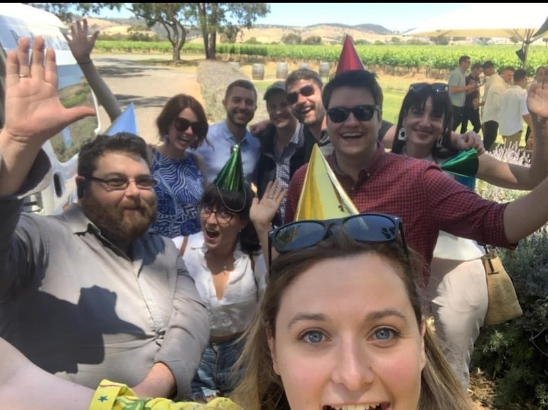 Professional minibus at scenic Barossa Valley winery location